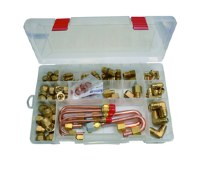 Inštalačný kufrík 1/4-1/2, matice, spojky,oblúky Tecnogas