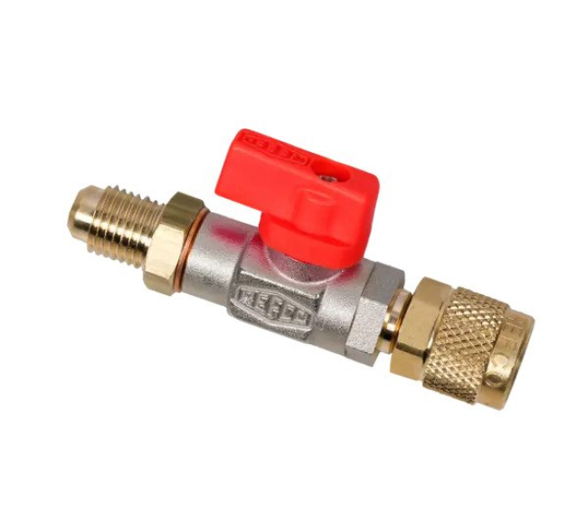 Uzatvárací ventil červený CA-1/4" SAE Refco