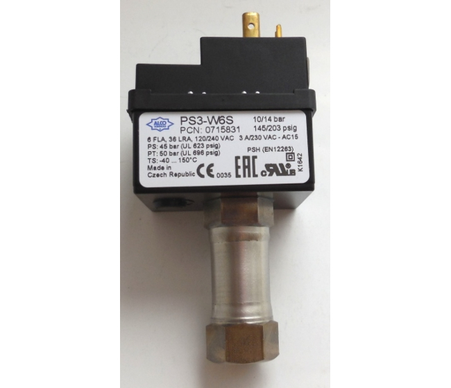 Presostat vysokotlaký PS3 W6S 0715831, autoreset Alco